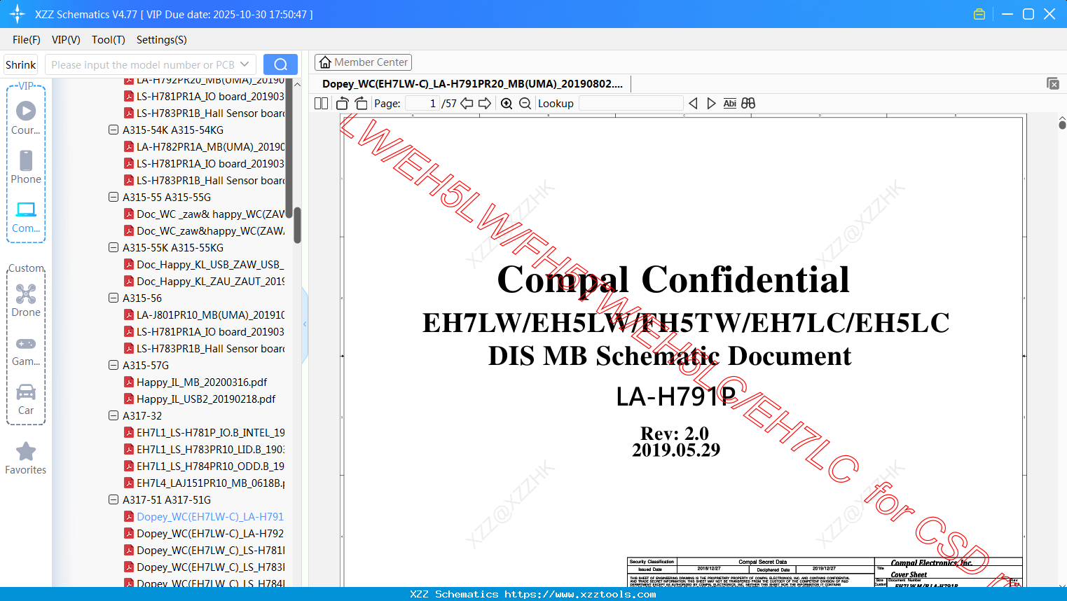 Laptop ACER Dopey_WC(EH7LW-C)_LA-H791PR20_MB(UMA)_20190802